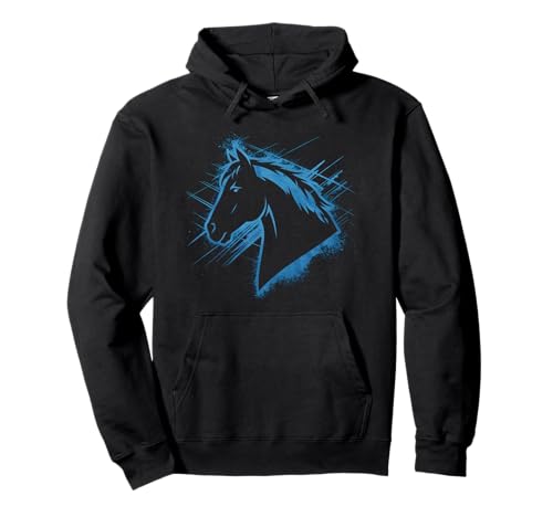 Pferd Tshirt Männer Frauen Blau Animal School Sport Fan Pullover Hoodie von Pferd TShirt Männer Frauen Tiere Sport
