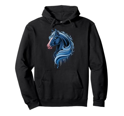 Pferd Tshirt Männer Frauen Blau Animal School Sport Fan Pullover Hoodie von Pferd TShirt Männer Frauen Tiere Sport