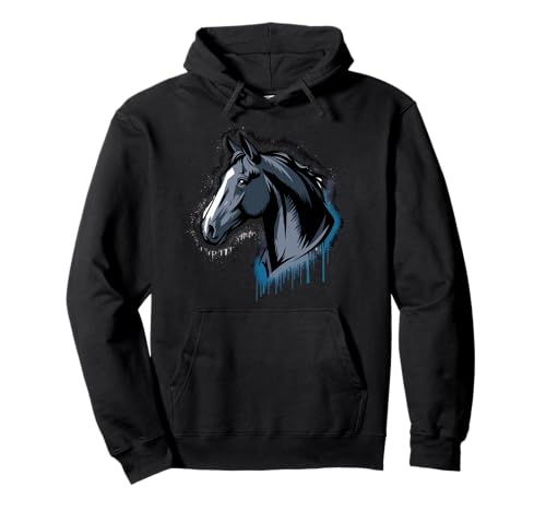 Pferd Tshirt Männer Frauen Blau Animal School Sport Fan Pullover Hoodie von Pferd TShirt Männer Frauen Tiere Sport