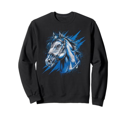 Pferd Tshirt Männer Frauen Blau Animal School Sport Fan Sweatshirt Pferd Tshirt Männer Frauen Blau Animal School Sport Fan Sweatshirt von Pferd TShirt Männer Frauen Tiere Sport