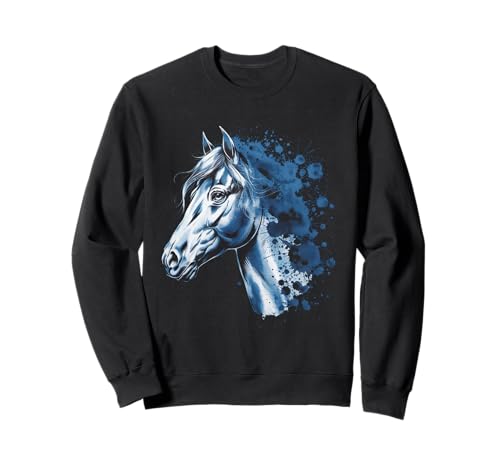 Pferd Tshirt Männer Frauen Blau Animal School Sport Fan Sweatshirt Pferd Tshirt Männer Frauen Blau Animal School Sport Fan Sweatshirt von Pferd TShirt Männer Frauen Tiere Sport