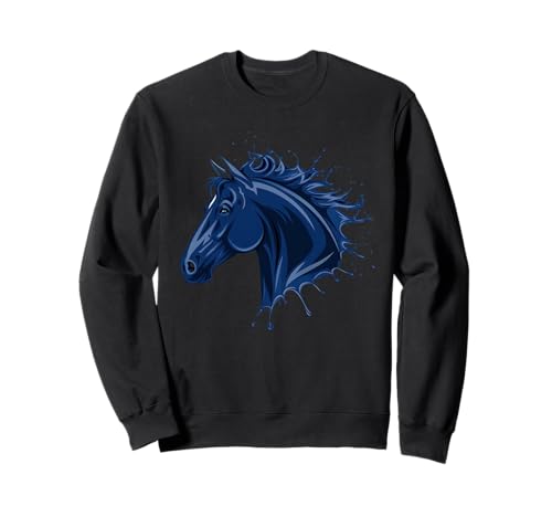 Pferd Tshirt Männer Frauen Blau Animal School Sport Fan Sweatshirt Pferd Tshirt Männer Frauen Blau Animal School Sport Fan Sweatshirt von Pferd TShirt Männer Frauen Tiere Sport