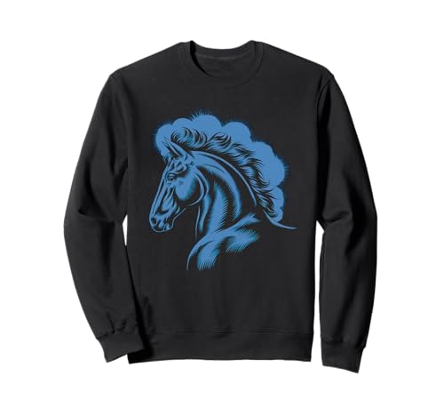 Pferd Tshirt Männer Frauen Blau Animal School Sport Fan Sweatshirt Pferd Tshirt Männer Frauen Blau Animal School Sport Fan Sweatshirt von Pferd TShirt Männer Frauen Tiere Sport