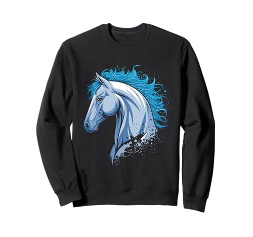 Pferd Tshirt Männer Frauen Blau Animal School Sport Fan Sweatshirt Pferd Tshirt Männer Frauen Blau Animal School Sport Fan Sweatshirt von Pferd TShirt Männer Frauen Tiere Sport