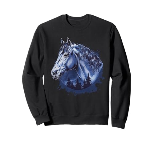 Pferd Tshirt Männer Frauen Blau Animal School Sport Fan Sweatshirt Pferd Tshirt Männer Frauen Blau Animal School Sport Fan Sweatshirt von Pferd TShirt Männer Frauen Tiere Sport
