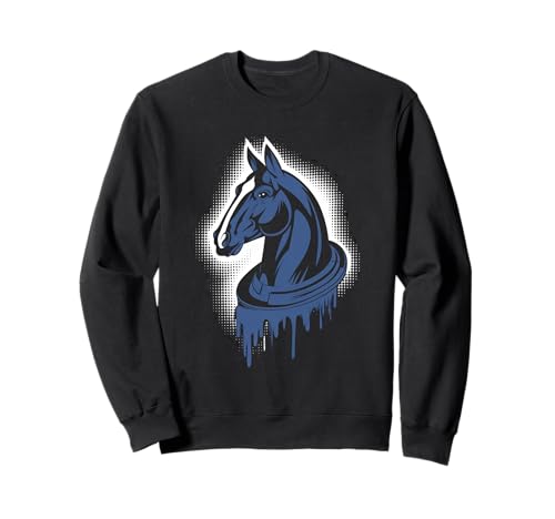 Pferd Tshirt Männer Frauen Blau Animal School Sport Fan Sweatshirt Pferd Tshirt Männer Frauen Blau Animal School Sport Fan Sweatshirt von Pferd TShirt Männer Frauen Tiere Sport