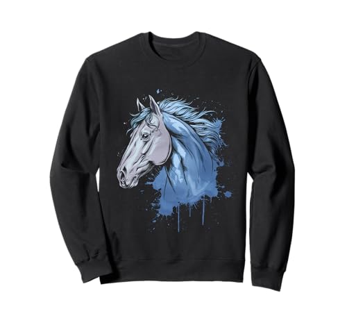 Pferd Tshirt Männer Frauen Blau Animal School Sport Fan Sweatshirt Pferd Tshirt Männer Frauen Blau Animal School Sport Fan Sweatshirt von Pferd TShirt Männer Frauen Tiere Sport