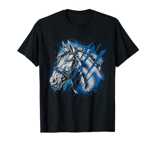 Pferd Tshirt Männer Frauen Blau Animal School Sport Fan T-Shirt Pferd Tshirt Männer Frauen Blau Animal School Sport Fan T-Shirt von Pferd TShirt Männer Frauen Tiere Sport