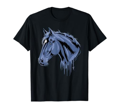 Pferd Tshirt Männer Frauen Blau Animal School Sport Fan T-Shirt Pferd Tshirt Männer Frauen Blau Animal School Sport Fan T-Shirt von Pferd TShirt Männer Frauen Tiere Sport