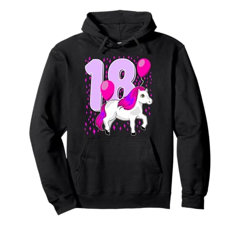 Kinder Geburtstagsshirt 18. Geburtstag Pferde Mädchen Pullover Hoodie Kinder Geburtstagsshirt 18. Geburtstag Pferde Mädchen Pullover Hoodie von Pferde 18 Jahre Mädchen Geburtstag Geschenk
