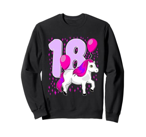 Kinder Geburtstagsshirt 18. Geburtstag Pferde Mädchen Sweatshirt Kinder Geburtstagsshirt 18. Geburtstag Pferde Mädchen Sweatshirt von Pferde 18 Jahre Mädchen Geburtstag Geschenk