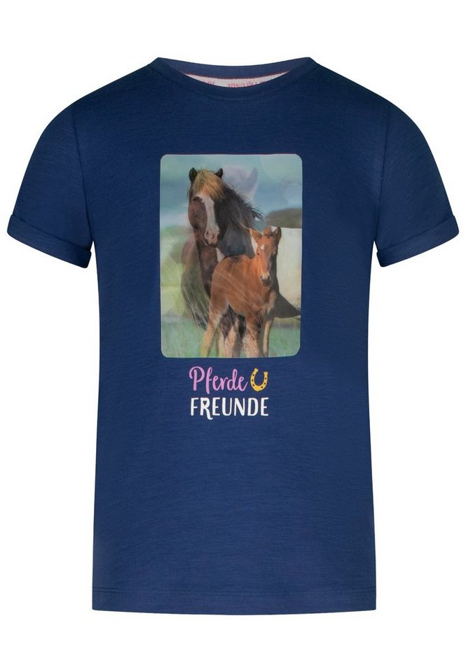 Pferde FREUNDE T-Shirt Pferdefreunde mit Pferde-Hologram-Print Pferde FREUNDE T-Shirt Pferdefreunde mit Pferde-Hologram-Print von Pferde FREUNDE