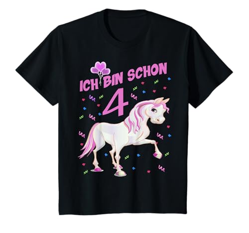 Geburtstagsshirt Pferd 4 Jahre Mädchen Geburtstag T-Shirt von Pferde Geburtstag Mädchen T-Shirts von Bday24