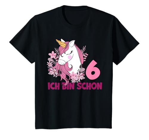 6. Geburtstag Mädchen Pferd 6 Jahre Einhorn Geburtstags T-Shirt von Pferde Geburtstag Kindergeburtstag Geschenke Pferd