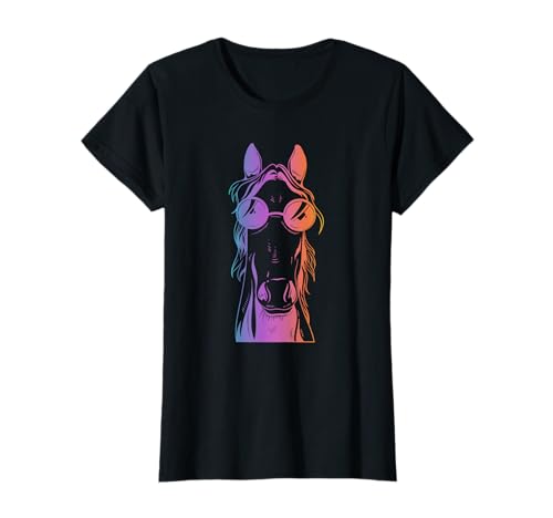 Süßes Pferde Mädchen Design Reiterin Horse Girl Grafik T-Shirt von Pferde Mädchen Geschenke
