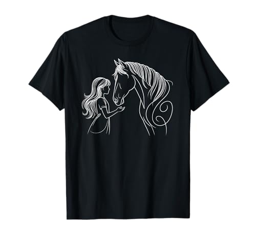 Horse and Girls Cute Motif for Stable Riding Horses T-Shirt Horse and Girls Cute Motif for Stable Riding Horses T-Shirt von Pferde Mädchen Stall Reiter Outfit