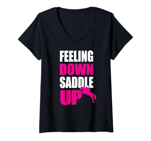 Damen Pferde Mädchen Reiterin Reiten Spruch Liebe Pferde T-Shirt mit V-Ausschnitt Damen Pferde Mädchen Reiterin Reiten Spruch Liebe Pferde T-Shirt mit V-Ausschnitt von Pferde Reiten Geschenke Reiterin Design Outfit