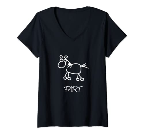 Damen Pferd Färt für Pferdebesitzer und Liebhaber von Pferde T-Shirt mit V-Ausschnitt Damen Pferd Färt für Pferdebesitzer und Liebhaber von Pferde T-Shirt mit V-Ausschnitt von Pferde Reiten Pferd Reitsport
