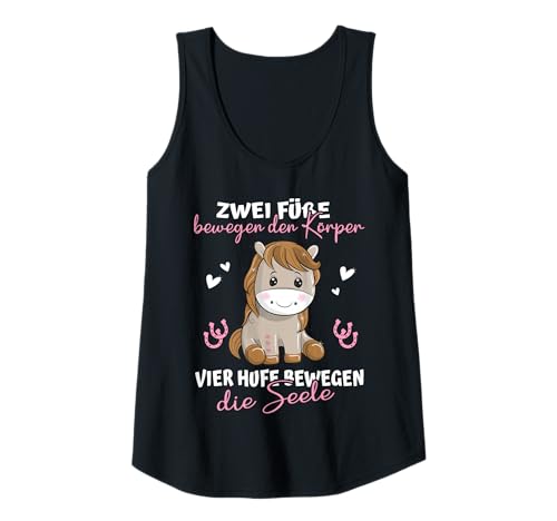 Damen Pferde - Zwei Füße bewegen den Körper 4 Hufe die Seele REIT- Tank Top Damen Pferde - Zwei Füße bewegen den Körper 4 Hufe die Seele REIT- Tank Top von Pferde Reiterin Stallliebe Pferdeliebe