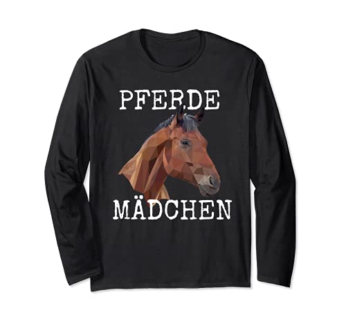 PFERDE Shirt Langarm Mädchen Damen | Reiterin Reiten PFERD Langarmshirt von Pferde Shirts & Hoodies