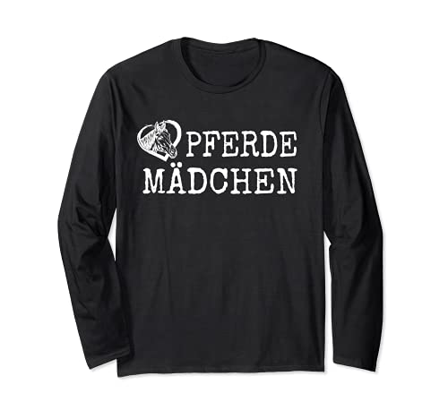 PFERDE Shirt Langarm Mädchen Damen | Reiterin Reiten PFERD Langarmshirt von Pferde Shirts & Hoodies