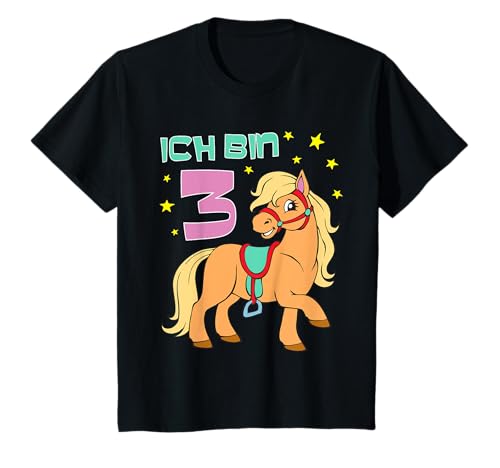Geburtstagsshirt Pferd 3. Geburtstag Mädchen Pony TShirt T-Shirt Geburtstagsshirt Pferd 3. Geburtstag Mädchen Pony TShirt T-Shirt von Pferde TShirts zum Geburtstag