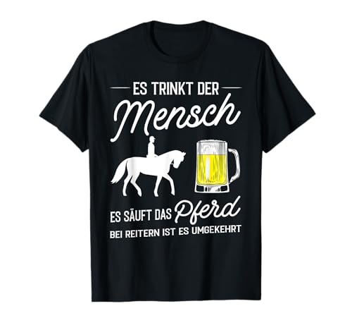 Pferde & Pferdeliebhaber Geschenk Damen T-Shirt Schwarz U-Ausschnitt Kurzarm Reiten Bier Pferde T-Shirt Small von Pferde & Pferdeliebhaber Geschenk