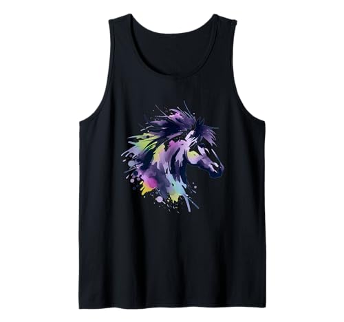 Pferdekopf Kind Pferd Pferde Teenie Mädchen Kinder Jungen Tank Top von Pferdekopf Pferd Pferde