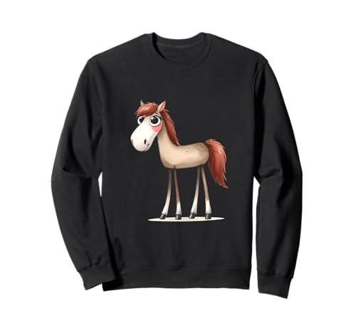 süßes Pferd Pferde Kinder Kind Pony Kleinkinder Mädchen Sweatshirt von Pferdekopf Pferd Pferde