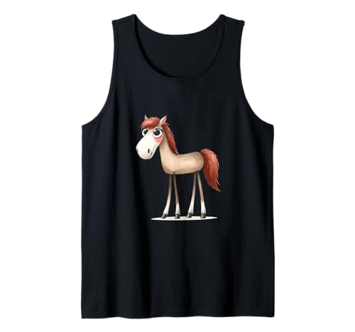 süßes Pferd Pferde Kinder Kind Pony Kleinkinder Mädchen Tank Top von Pferdekopf Pferd Pferde