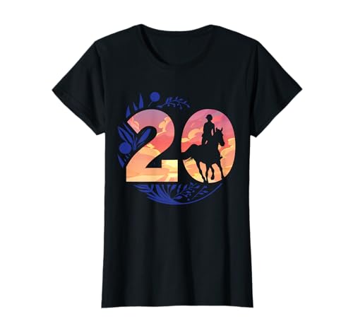 20. Geburtstag Pferde Mädchen Reiterin Geschenk 20 Jahre alt T-Shirt von Pferdeliebe Mädchen Reiterin Geburtstagsgeschenke