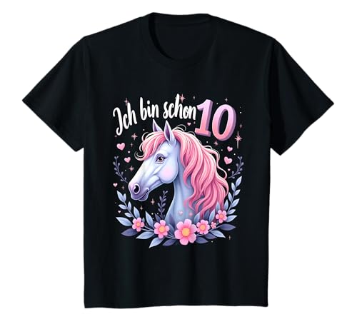 Süßes Pferde Design für 10. Geburtstag Mädchen Party T-Shirt von Pferdeliebe Reitmädchen Pferd Kindergeburtstag