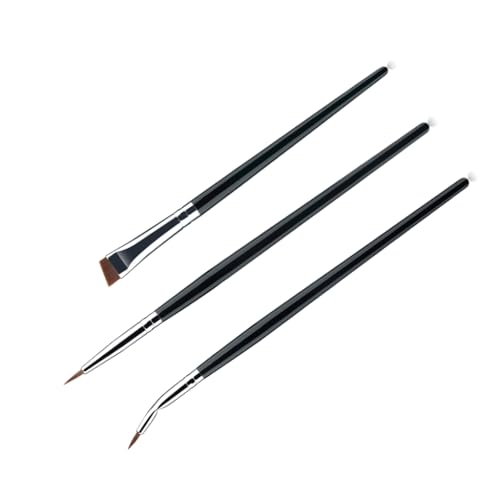 3-teiliges präzises abgewinkeltes Eyeliner-Pinsel-Set für stilvolles Augen-Make-up, weiche synthetische Borsten, für Anfänger und Profis 3-teiliges präzises abgewinkeltes Eyeliner-Pinsel-Set für stilvolles Augen-Make-up, weiche synthetische Borsten, für Anfänger und Profis von Pffiocix