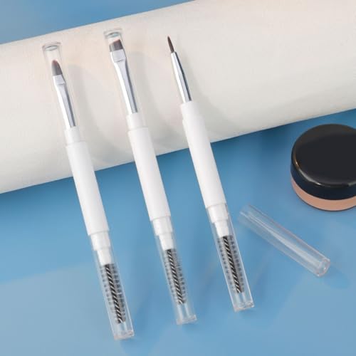 Abgewinkelter Augenbrauenpinsel und Spoolie Lip Kosmetikpinsel für stilvolle Augenbrauenformung und Wimperntönung Eyeliner Pinsel Abgewinkelter Augenbrauenpinsel und Spoolie Lip Kosmetikpinsel für stilvolle Augenbrauenformung und Wimperntönung Eyeliner Pinsel von Pffiocix