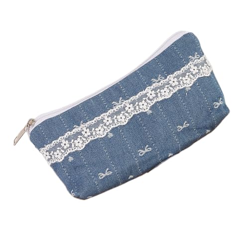 Federmäppchen aus Segeltuch mit Blumenmuster, große Kapazität, für Schulbedarf, tragbare Tasche für Studenten, Aufbewahrungstasche, Blumendruck, tragbare Beutelbox, e, Einheitsgröße von Pffiocix