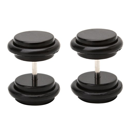Pffiocix 2 Stück 18G (1,2 mm) Ohrstecker 00G (10 mm) Acryl Fake Ohr Plug Taper Stretcher Drop Ohrringe von Pffiocix