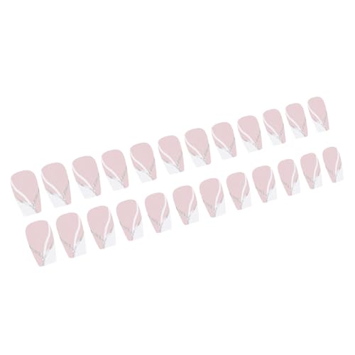 Pffiocix 24 Stück kurze quadratische Nägel zum Aufdrücken auf glänzende Acrylnägel French Tip zum Aufkleben auf Nägel Maniküre für Frauen Pffiocix 24 Stück kurze quadratische Nägel zum Aufdrücken auf glänzende Acrylnägel French Tip zum Aufkleben auf Nägel Maniküre für Frauen von Pffiocix
