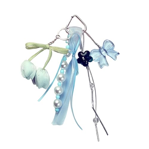 Pffiocix Charm-Schleifenhalter, Blumenbeutel, Accessoire, stilvolle Geldbörse, Verzierung, einzigartiges Accessoire für den Alltag, 25 cm, Acrylnetz Pffiocix Charm-Schleifenhalter, Blumenbeutel, Accessoire, stilvolle Geldbörse, Verzierung, einzigartiges Accessoire für den Alltag, 25 cm, Acrylnetz von Pffiocix
