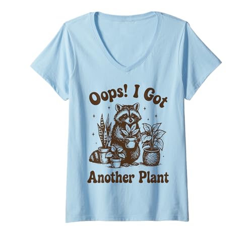 Damen Oops I Got Another Plant Pflanzenelternteil T-Shirt mit V-Ausschnitt Damen Oops I Got Another Plant Pflanzenelternteil T-Shirt mit V-Ausschnitt von Pflanze Zimmerpflanze Zimmergärtner