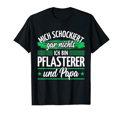 Herren Papa Pflasterer T-Shirt von Pflasterer Geschenk-Idee