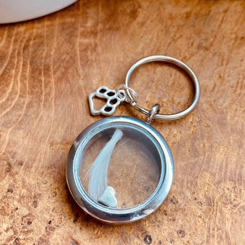 Schlüsselanhänger Mit Tierfell, Anhänger Zum Selber Befüllen, Medaillon Hund, Katze, Pferd, Mir Herz Und Pfote Schlüsselanhänger Mit Tierfell, Anhänger Zum Selber Befüllen, Medaillon Hund, Katze, Pferd, Mir Herz Und Pfote von Pfoetchendame