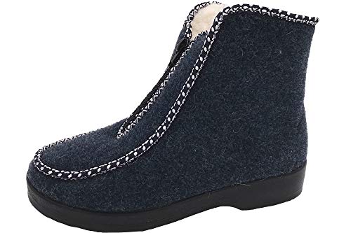 Pfüller Damen Hausstiefel Blau Hüttenschuh Hausschuhe, EU 37 von Pfüller