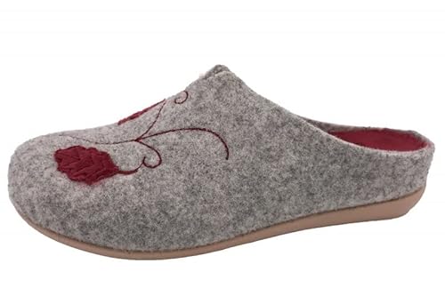 Pfüller Hausschuhe Damen leichte Pantoffel mit Wechselfußbett, Blatt, EU 40 Pfüller Hausschuhe Damen leichte Pantoffel mit Wechselfußbett, Blatt, EU 40 von Pfüller