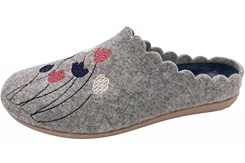Pfüller Hausschuhe Damen leichte Pantoffel mit Wechselfußbett, Blume, EU 41 Pfüller Hausschuhe Damen leichte Pantoffel mit Wechselfußbett, Blume, EU 41 von Pfüller