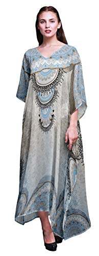 Phagun Mandala Long Caftan Maxi Dress Beach Swimwear Cover up Womens Kaftan-S-M-L von Phagun