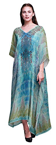 Phagun Paisley Beach Kaftan Bikini Cover up u Maxi Dress Long Caftan-4X-5X von Phagun