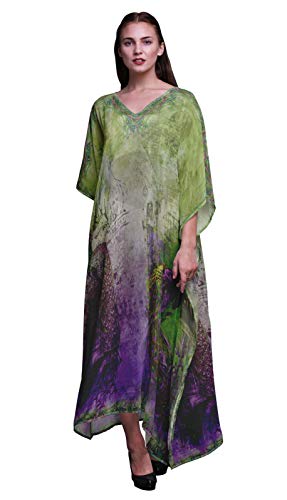 Phagun Pfau mughal Strand-Kaftan-Bikini verdeckt das Lange Kaftan der Frauen-4Xu5X von Phagun