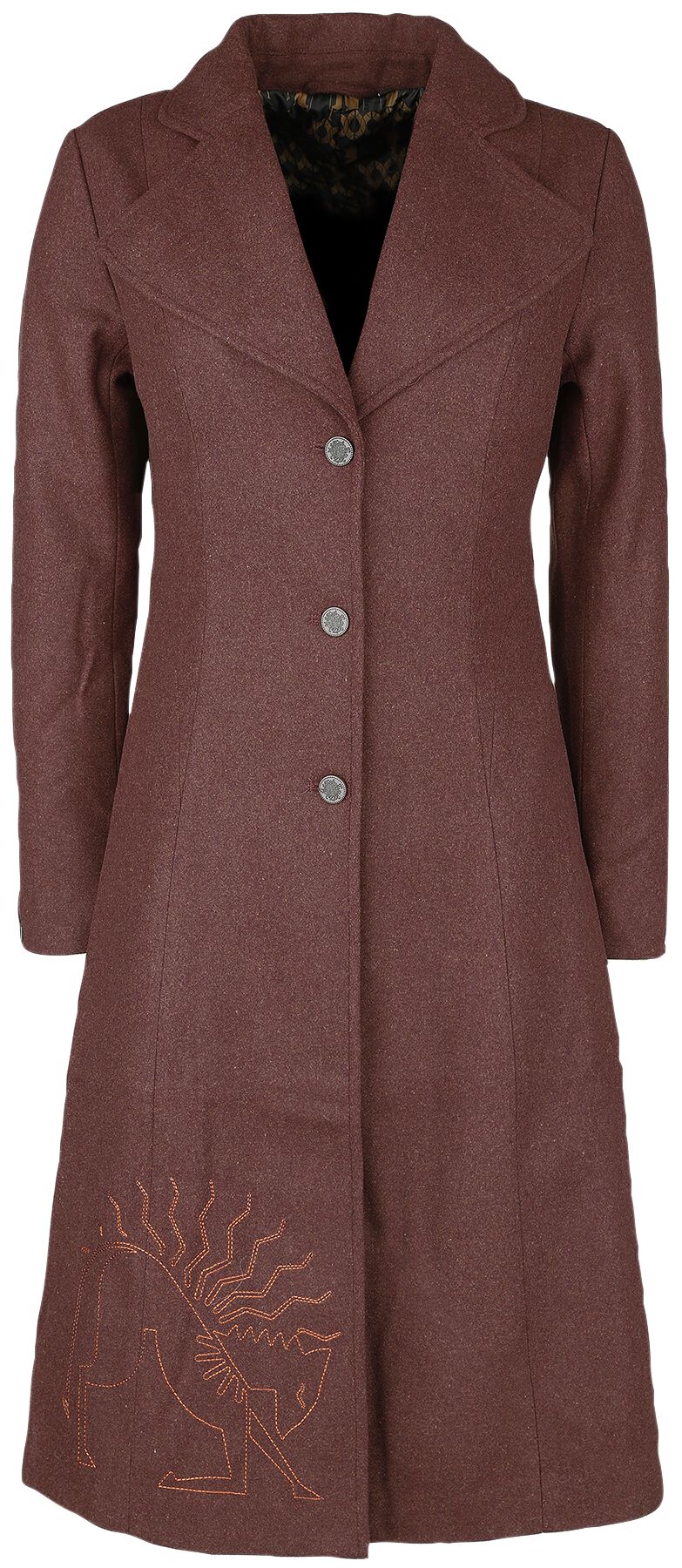 Phantastische Tierwesen Wintermantel - Phantastische Tierwesen 3 - Lally - S bis XL - für Damen - Größe M - maroon  - EMP exklusives Merchandise! von Phantastische Tierwesen