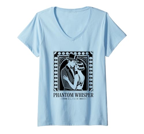 Damen Phantom Whisper Klassische Romanze T-Shirt mit V-Ausschnitt Damen Phantom Whisper Klassische Romanze T-Shirt mit V-Ausschnitt von Phantom Whisper Classic Romance Design