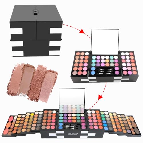 PhantomSky 148 Farben Schminkset, Cosmetics Schminkkoffer Mädchen Make Up Set für Teenager Kosmetik Set Für Frauen Mädchen, Tragbares Faltbares - Perfekt für Profi-und Tägliche von PhantomSky